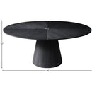  Meridian Gavin 90" Black Oak Veneer Dining Table IMAGE 8