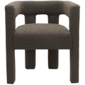  Color_Brown -- Athena Brown Boucle Fabric Upholstered Accent / Dining Chair IMAGE 1