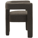  Color_Brown -- Athena Brown Boucle Fabric Upholstered Accent / Dining Chair IMAGE 4