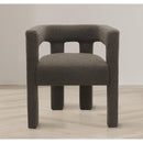  Color_Brown -- Athena Brown Boucle Fabric Upholstered Accent / Dining Chair IMAGE 7