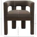  Color_Brown -- Athena Brown Boucle Fabric Upholstered Accent / Dining Chair IMAGE 8