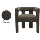  Color_Brown -- Athena Brown Boucle Fabric Upholstered Accent / Dining Chair IMAGE 9