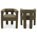  Color_Olive -- Athena Olive Green Boucle Fabric Upholstered Accent / Dining Chair IMAGE 1