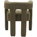  Color_Olive -- Athena Olive Green Boucle Fabric Upholstered Accent / Dining Chair IMAGE 2