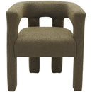  Color_Olive -- Athena Olive Green Boucle Fabric Upholstered Accent / Dining Chair IMAGE 3