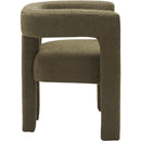  Color_Olive -- Athena Olive Green Boucle Fabric Upholstered Accent / Dining Chair IMAGE 4