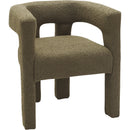  Color_Olive -- Athena Olive Green Boucle Fabric Upholstered Accent / Dining Chair IMAGE 5