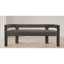  Color_Brown -- Athena Brown Boucle Fabric Upholstered Bench IMAGE 2