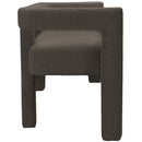  Color_Brown -- Athena Brown Boucle Fabric Upholstered Bench IMAGE 4