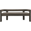  Color_Brown -- Athena Brown Boucle Fabric Upholstered Bench IMAGE 5
