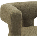  Color_Olive -- Athena Olive Green Boucle Fabric Upholstered Bench IMAGE 7