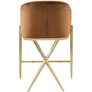  Color_Saddle -- Xavier Saddle Velvet Upholstered Counter Stool IMAGE 2