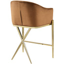  Color_Saddle -- Xavier Saddle Velvet Upholstered Counter Stool IMAGE 5