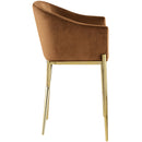  Color_Saddle -- Xavier Saddle Velvet Upholstered Counter Stool IMAGE 6