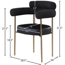  Color_Black/ Brass -- Meridian Blake Arm Chair IMAGE 10