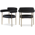  Color_Black/ Brass -- Meridian Blake Arm Chair IMAGE 1