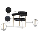  Color_Black/ Brass -- Meridian Blake Arm Chair IMAGE 9