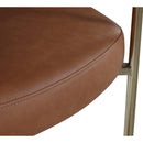  Color_Cognac -- Blake Cognac Boucle Fabric And Vegan Leather Upholstered Dining Chair IMAGE 7