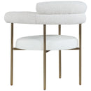 Meridian Blake Cream Vegan Leather / Boucle Fabric Dining Chair IMAGE 6