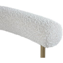  Color_Cream -- Blake Cream Boucle Fabric And Vegan Leather Upholstered Dining Chair IMAGE 7