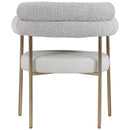 Meridian Blake Taupe Vegan Leather / Boucle Fabric Dining Chair IMAGE 3