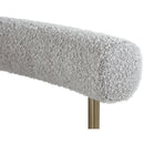  Color_Taupe -- Blake Taupe Boucle Fabric And Vegan Leather Upholstered Dining Chair IMAGE 7
