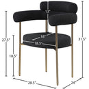  Color_Black/ Brass -- Meridian Blake Arm Chair IMAGE 8