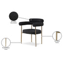  Color_Black/ Brass -- Meridian Blake Arm Chair IMAGE 9