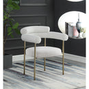  Color_Cream -- Blake Cream Boucle Fabric Upholstered Dining Chair IMAGE 2