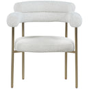  Color_Cream -- Blake Cream Boucle Fabric Upholstered Dining Chair IMAGE 4