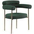  Color_Green -- Blake Green Boucle Fabric Upholstered Dining Chair IMAGE 1