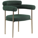  Color_Green -- Blake Green Boucle Fabric Upholstered Dining Chair IMAGE 1
