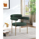  Color_Green -- Blake Green Boucle Fabric Upholstered Dining Chair IMAGE 2