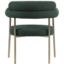  Color_Green -- Blake Green Boucle Fabric Upholstered Dining Chair IMAGE 3