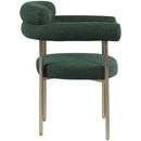  Color_Green -- Blake Green Boucle Fabric Upholstered Dining Chair IMAGE 5