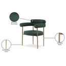  Color_Green -- Blake Green Boucle Fabric Upholstered Dining Chair IMAGE 9