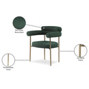 Meridian Blake Green Boucle Fabric Dining Chair IMAGE 9