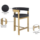  Color_Black/ Gold -- Meridian Romeo Counter Height Stool IMAGE 8