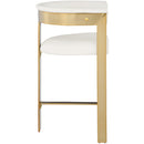 Meridian Romeo Cream Vegan Leather Counter Stool IMAGE 4