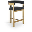  Color_Black/ Gold -- Meridian Romeo Counter Height Stool IMAGE 1