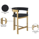  Color_Black/ Gold -- Meridian Romeo Counter Height Stool IMAGE 8
