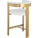 Meridian Romeo Cream Boucle Fabric Counter Stool IMAGE 6