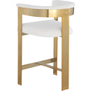  Color_Cream/ Gold -- Romeo Cream Vegan Leather Upholstered Counter Stool IMAGE 6