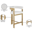  Color_Cream/ Gold -- Romeo Cream Vegan Leather Upholstered Counter Stool IMAGE 8