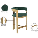  Color_Gold/ Green -- Romeo Green Vegan Leather Upholstered Counter Stool IMAGE 8