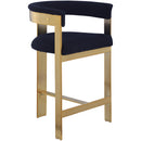 Meridian Romeo Navy Boucle Fabric Counter Stool IMAGE 3