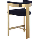  Color_Navy -- Romeo Navy Vegan Leather Upholstered Counter Stool IMAGE 6