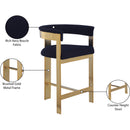  Color_Navy -- Romeo Navy Vegan Leather Upholstered Counter Stool IMAGE 8