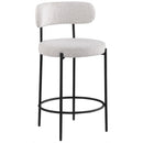 Meridian Beacon Cream Boucle Fabric Stool IMAGE 3