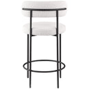 Meridian Beacon Cream Boucle Fabric Stool IMAGE 5